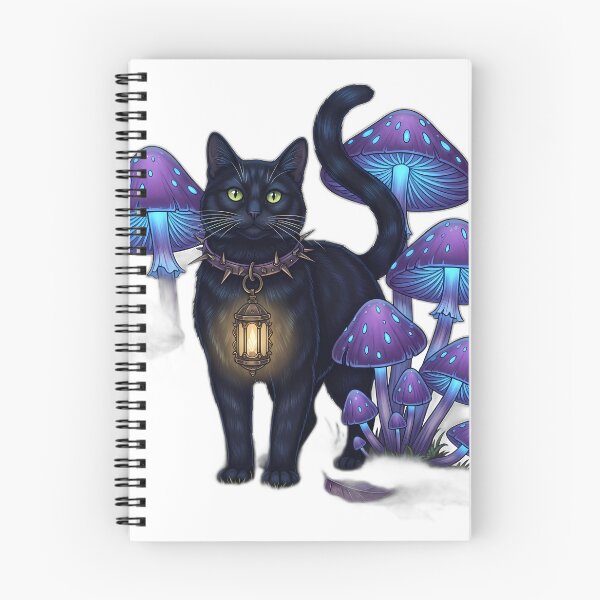 Item preview, Black Cat Mushroom Lantern designed and sold by IllumeInk.