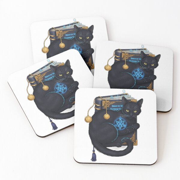 Item preview, Black Cat Spellbook Moon Seal designed and sold by IllumeInk.