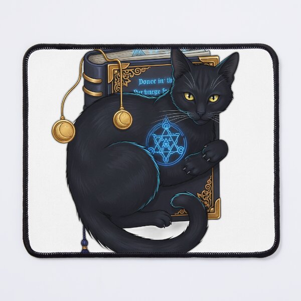 Item preview, Black Cat Spellbook Moon Seal designed and sold by IllumeInk.