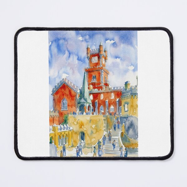 Item preview, Pena Palace Sintra Portugal Watercolor designed and sold by caracatita75.