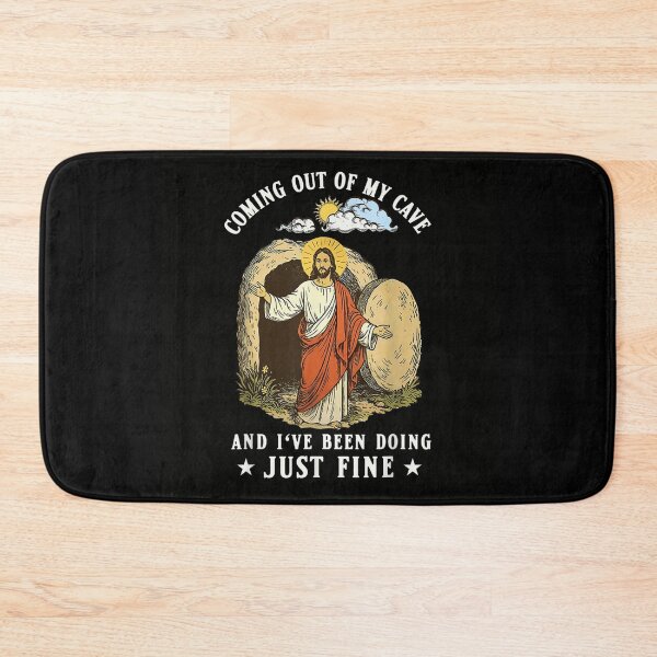 Item preview, Funny Jesus Coming Out Of My Cave And I've Been Doing Just Fine designed and sold by VexlyPlonk.