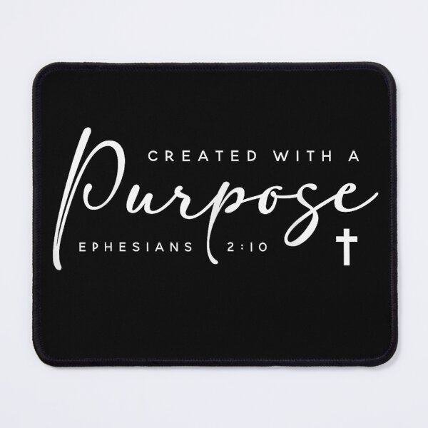Item preview, Aesthetic Created With A Purpose Ephesians 2 10 Christian Cross Bible Verse designed and sold by VexlyPlonk.