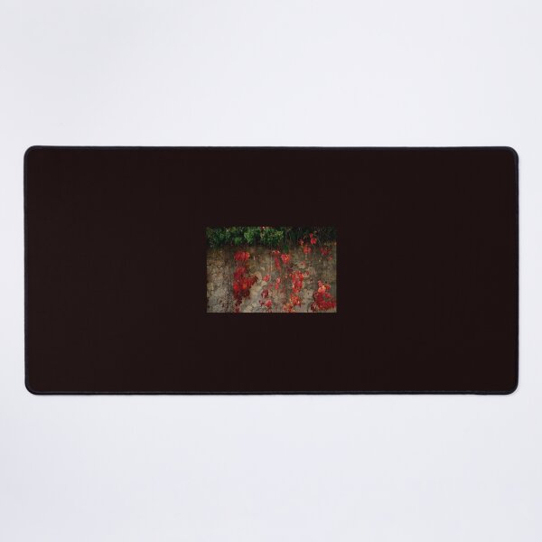 Item preview, Red Autumn Leaves on Stone Wall designed and sold by onubi.