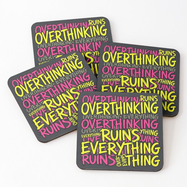 Item preview, Overthinking Ruins Everything – Chaotic Minimal Typography Design designed and sold by Elviqus Shop.