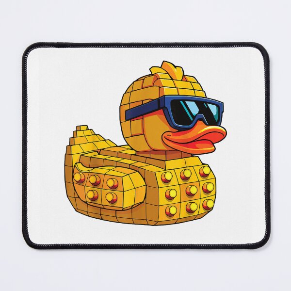 Item preview, Cool Yellow Rubber Duck Brick Toy Style With Sunglasses Digital Art designed and sold by VexlyPlonk.