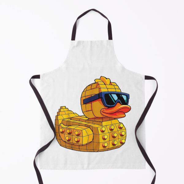 Item preview, Cool Yellow Rubber Duck Brick Toy Style With Sunglasses Digital Art designed and sold by VexlyPlonk.