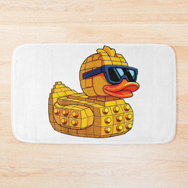 Item preview, Cool Yellow Rubber Duck Brick Toy Style With Sunglasses Digital Art designed and sold by VexlyPlonk.