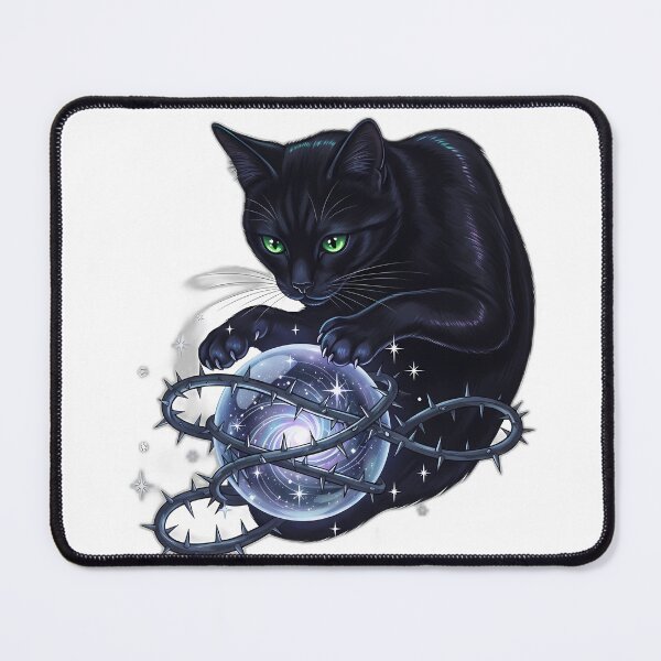 Item preview, Black Cat Crystal Ball designed and sold by IllumeInk.
