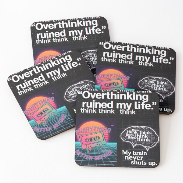 Item preview, Overthinking & Nostalgia Aesthetic Retro Sticker Set designed and sold by Elviqus Shop.