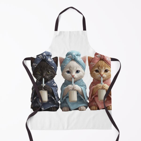 Item preview, Cute Kittens in Japanese Spa - Onsen Cats Drinking Milk Art designed and sold by Timastorart.