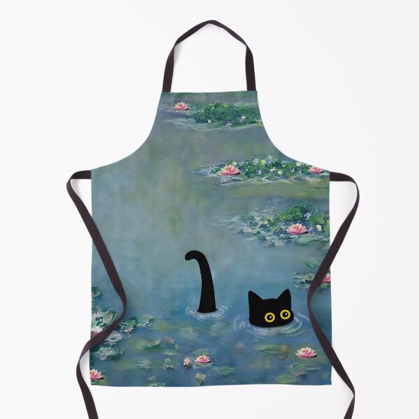 Item preview, Monet Cat in Water Lilies Pond designed and sold by PurrfectHome.