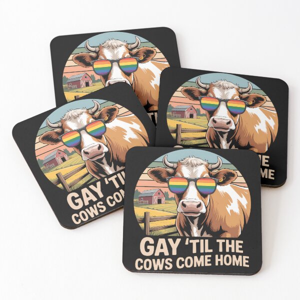 Item preview, Gay Pride Cowboy Rainbow Cow designed and sold by waislumekinwye.