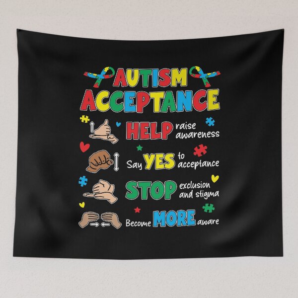 Item preview, Autism Awareness Acceptance Hand Sign Language designed and sold by KarimSoCute.
