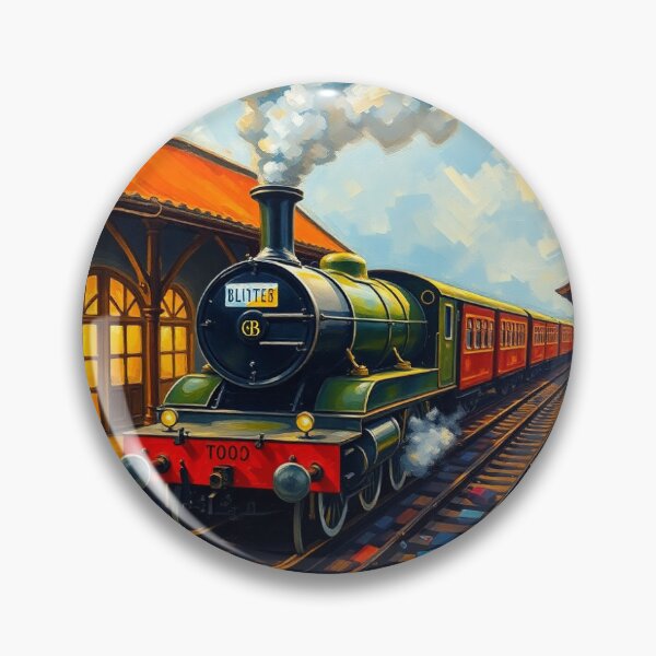 Item preview, George Town railway station, in the style of Renoir. designed and sold by oldMastersofart.
