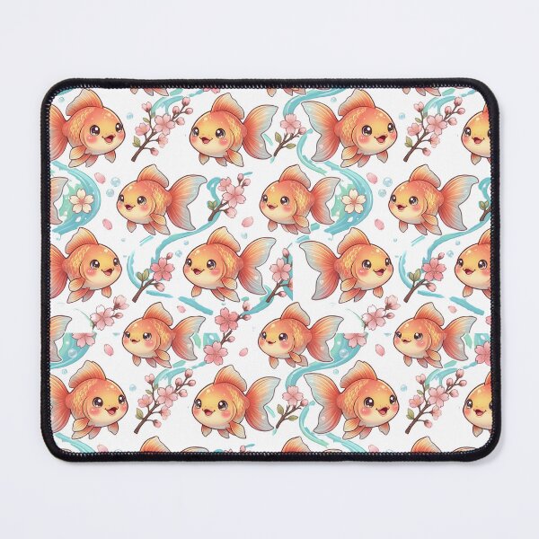 Item preview, Goldfish Cherry Blossom Kawaii Orange designed and sold by JessArty ⭐⭐⭐⭐⭐.