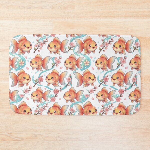 Item preview, Goldfish Cherry Blossom Kawaii Orange designed and sold by JessArty ⭐⭐⭐⭐⭐.
