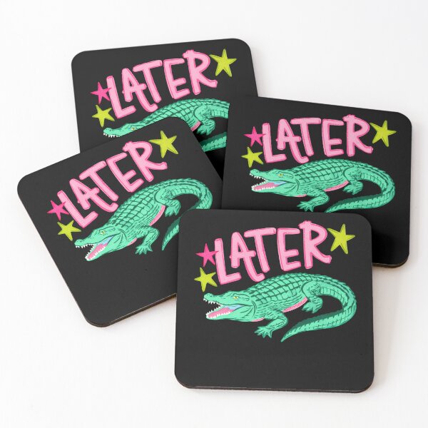 Item preview, Later While Alligator Retro Reptile Quote Art  designed and sold by margamPagenberg.
