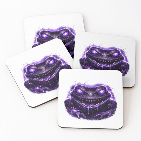 Item preview, Glitch Demon Frog Purple Neon – Cyberpunk Toxic Beast designed and sold by unglaublichGut.