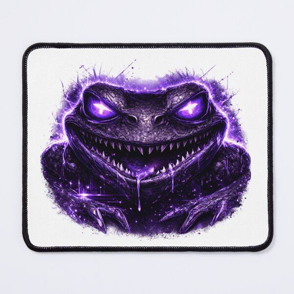Item preview, Glitch Demon Frog Purple Neon – Cyberpunk Toxic Beast designed and sold by unglaublichGut.