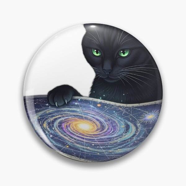 Item preview, Black Cat Celestial Star Map designed and sold by IllumeInk.