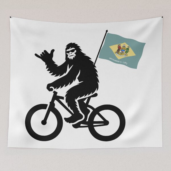 Item preview, Bigfoot Cycling Delaware Flag designed and sold by Esskay Designs.
