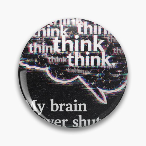 Item preview, Overthinking Brain Glitch Aesthetic Sticker designed and sold by Elviqus Shop.