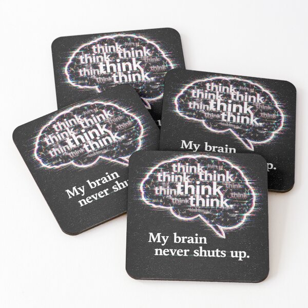 Item preview, Overthinking Brain Glitch Aesthetic Sticker designed and sold by Elviqus Shop.