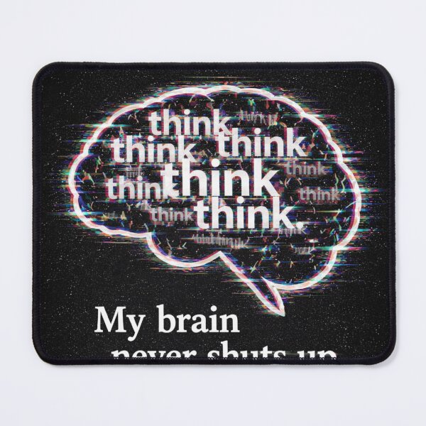 Item preview, Overthinking Brain Glitch Aesthetic Sticker designed and sold by Elviqus Shop.