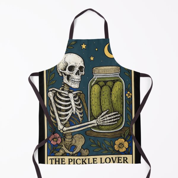Item preview, The Pickle Lover Tarot Card Skeleton Aesthetic Vintage Botanical Occult Art designed and sold by Pingleify.