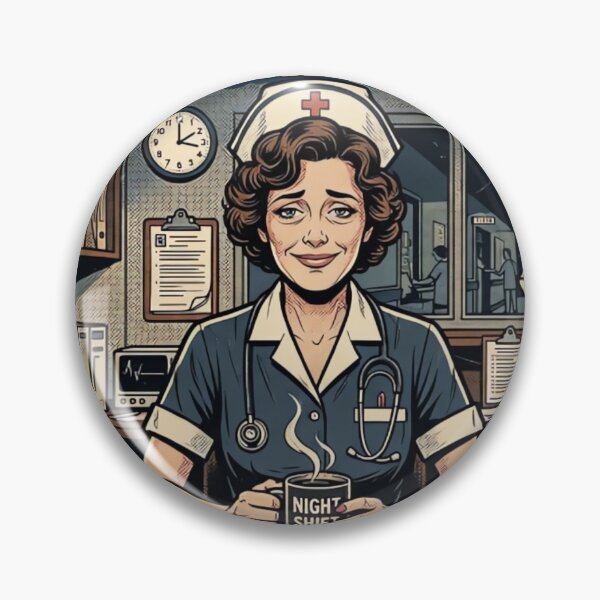 Item preview, Vintage Night Shift Squad Nurse Retro Comic Style T-Shirt designed and sold by urbinet.