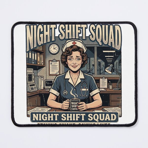 Item preview, Vintage Night Shift Squad Nurse Retro Comic Style T-Shirt designed and sold by urbinet.