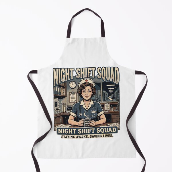 Item preview, Vintage Night Shift Squad Nurse Retro Comic Style T-Shirt designed and sold by urbinet.