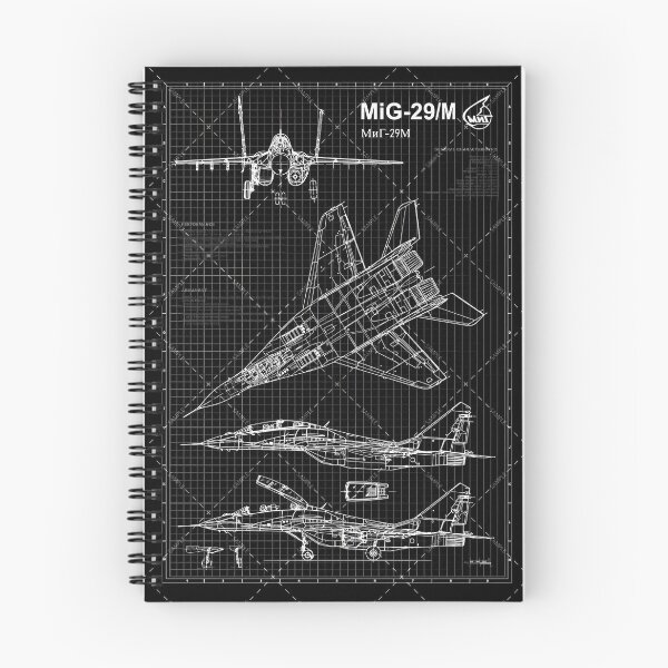 Item preview, MiG-29 Fighter Jet Blueprint – Military Aircraft Technical Drawing Wall Art designed and sold by Dyan4.