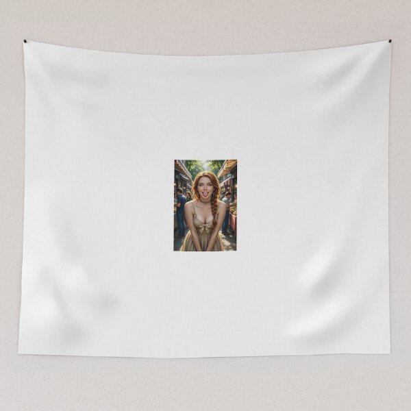 Item preview, Rowan Fletcher Playful in Tan Dress Market Scene designed and sold by CathryneDelamort.