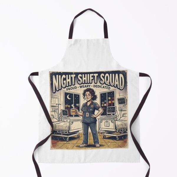Item preview, Retro Night Shift Nurse Coffee Medical Vintage T-Shirt Design designed and sold by urbinet.