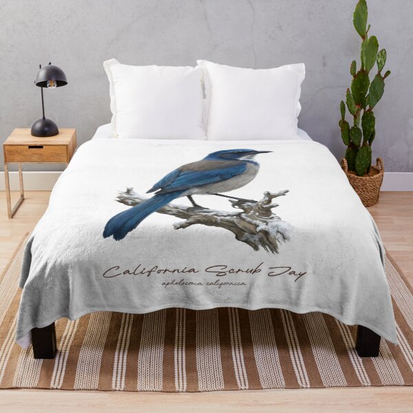 Item preview, California Scrub Jay on Snowy Branch designed and sold by Takeda-art.