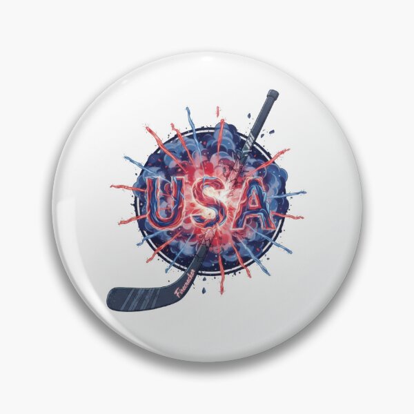 Item preview, USA hockey design showcases patriotic pride with an explosive celebration designed and sold by Jdee23.