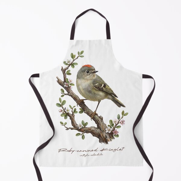 Item preview, Ruby-crowned Kinglet on Flowery Branch designed and sold by Takeda-art.