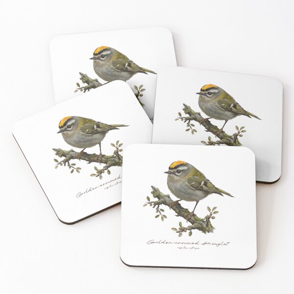 Item preview, Golden-crowned Kinglet on Leafy Branch designed and sold by Takeda-art.