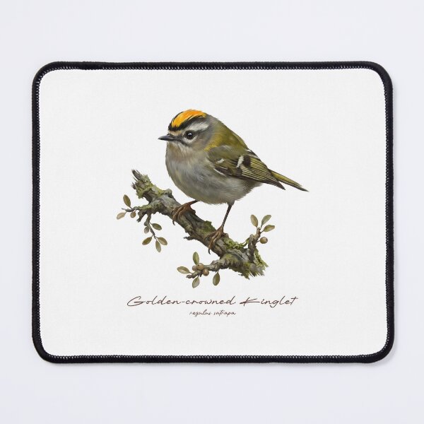 Item preview, Golden-crowned Kinglet on Leafy Branch designed and sold by Takeda-art.