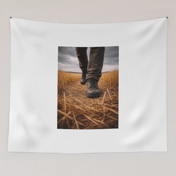 Item preview, Walking Through Harvest Field Under Dark Sky designed and sold by onubi.