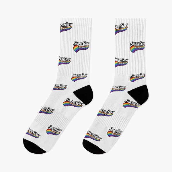 Item preview, SuperGay Rainbow Katakana Pride Slogan Bold Retro Typography designed and sold by Aryabek.
