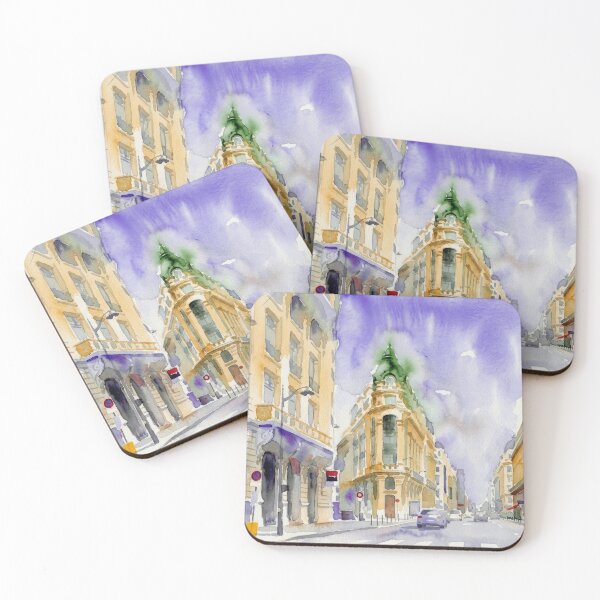 Item preview, Rue Reaumur Paris Elegant Watercolor Street Scene designed and sold by caracatita75.