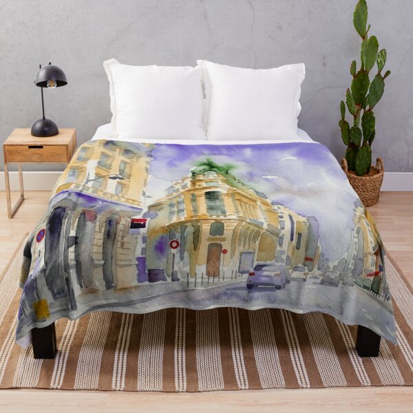 Item preview, Rue Reaumur Paris Elegant Watercolor Street Scene designed and sold by caracatita75.