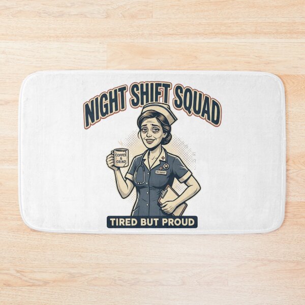 Item preview, Night Shift Squad Tired But Proud Nurse Retro Vintage T-Shirt designed and sold by urbinet.