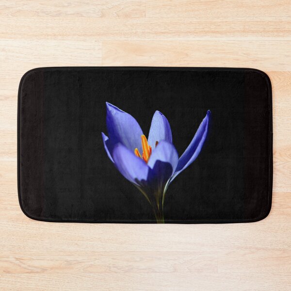 Item preview, Purple Crocus Flower on Black Background designed and sold by onubi.