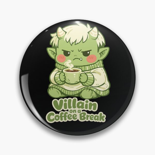 Item preview, Cute Grumpy Monster Coffee Lover – Villain on a Coffee Break designed and sold by SidTastic .