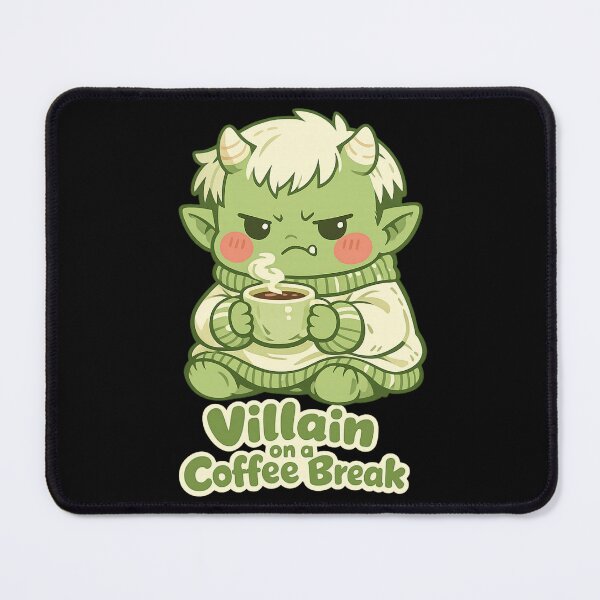 Item preview, Cute Grumpy Monster Coffee Lover – Villain on a Coffee Break designed and sold by SidTastic .