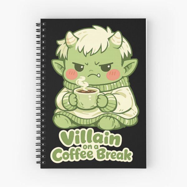 Item preview, Cute Grumpy Monster Coffee Lover – Villain on a Coffee Break designed and sold by SidTastic .