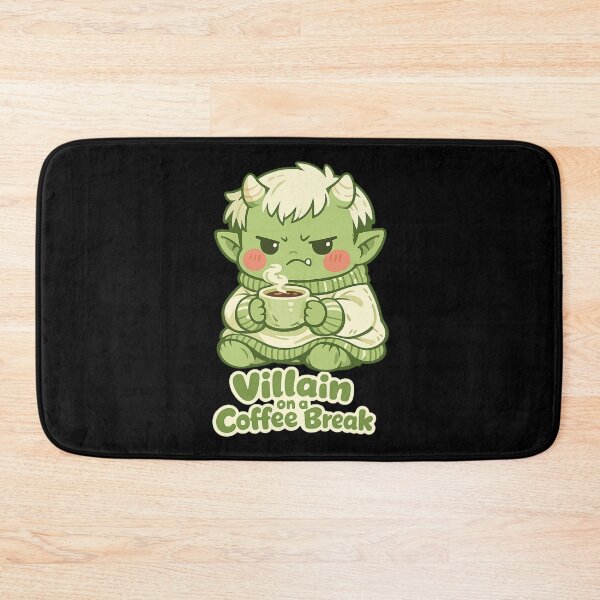 Item preview, Cute Grumpy Monster Coffee Lover – Villain on a Coffee Break designed and sold by SidTastic .
